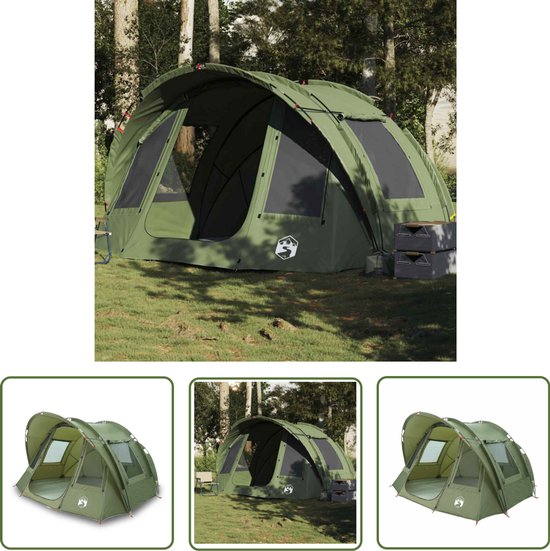 vidaXL Vissershut - Vis Tent - Vistent 2-persoons waterdicht olijfgroen - Campingtent - Watersport Tent - Strandtent van Merkloos