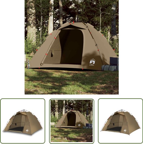 vidaXL Visserstenten - Vistent - Vistent 4-persoons snelontgrendeling olijfgroen - Kampeerten - Campingtent - Outdoorleven van Merkloos