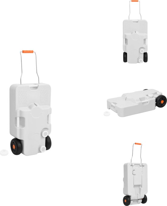 vidaXL Watertank Op Wielen - Watertanks Op Wielen - Watertank Voor Kamperen - Watertank Voor Caravans - Watertank op wielen 30 L grijs van Merkloos
