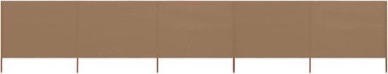 vidaXL - Windscherm - 5-panelen - 600x160 - cm - stof - taupe van VidaXL