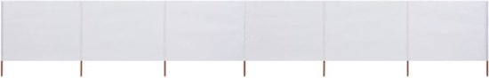 vidaXL - Windscherm - 6-panelen - 800x120 - cm - stof - zandwit van VidaXL