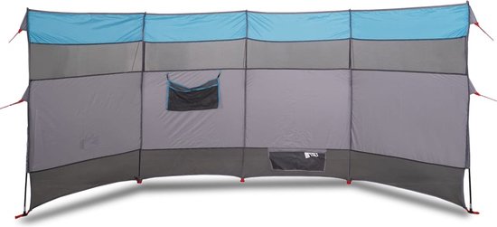 vidaXL - Windscherm - camping - waterdicht - 366x152x152 - cm - blauw van VidaXL
