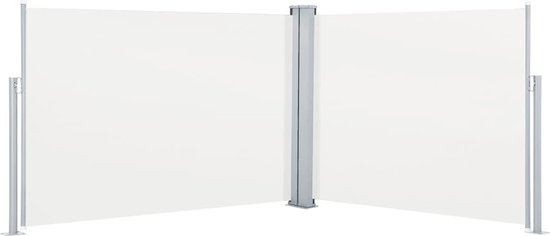 vidaXL - Windscherm - uittrekbaar - 120x1000 - cm - crème van VidaXL