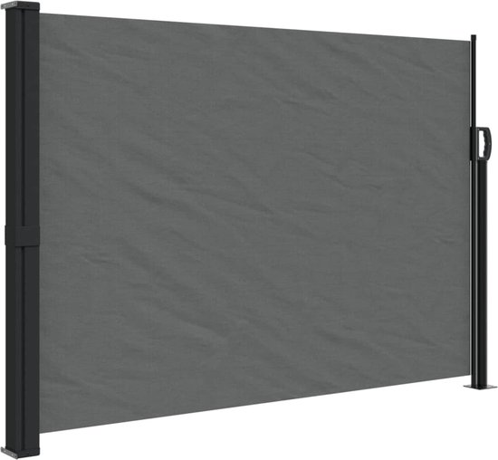 vidaXL - Windscherm - uittrekbaar - 140x300 - cm - antracietkleurig van vidaXL