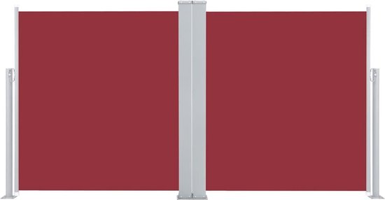 vidaXL - Windscherm - uittrekbaar - 160x600 - cm - rood van VidaXL