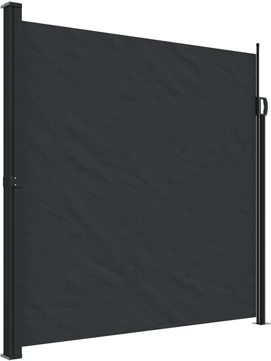 vidaXL - Windscherm - uittrekbaar - 200x500 - cm - zwart van Merkloos