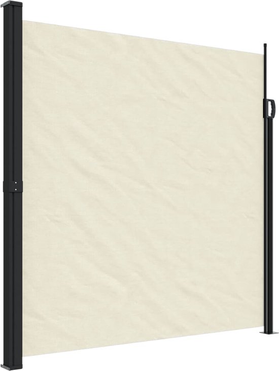 vidaXL - Windscherm - uittrekbaar - 200x600 - cm - crèmekleurig van VidaXL