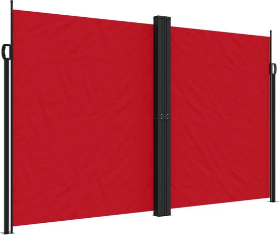 vidaXL - Windscherm - uittrekbaar - 200x600 - cm - rood van VidaXL