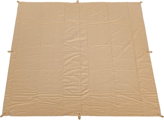 Vierkante Canvas Shelter - Waterdicht en UV-bestendig - Zandkleurig Katoen 320 g/m² - 4x4m - Ideaal voor Tuin, Camping en Evenementen van VIER