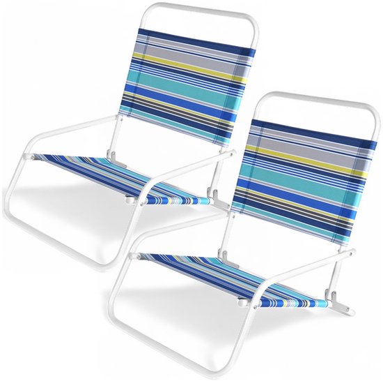 Vilde - Strandstoel Set - Opvouwbaar - 2 Stuks - Met Armleuningen van Vilde