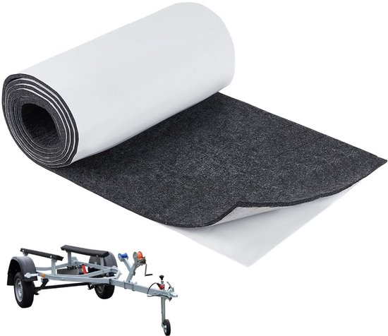 Viltmat 2,5 m x 300 mm - Zelfklevend - 5 mm Dikke Polyester Slaapmat voor Bootvloeren van Merkloos