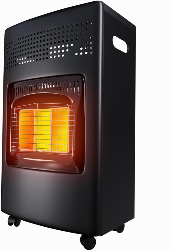 VIN® Gaskachel Camping – Infrarood Kachel op Wieltjes 4200 Watt – Ventilatorkachel Met 3 Warmtestanden - Gasverwarming Mobiel - Heater Op Propaan of Butaan gas – Verwarming - Infraroodkachel Vrijstaand - Voor flessen tot 15 KG van Merkloos
