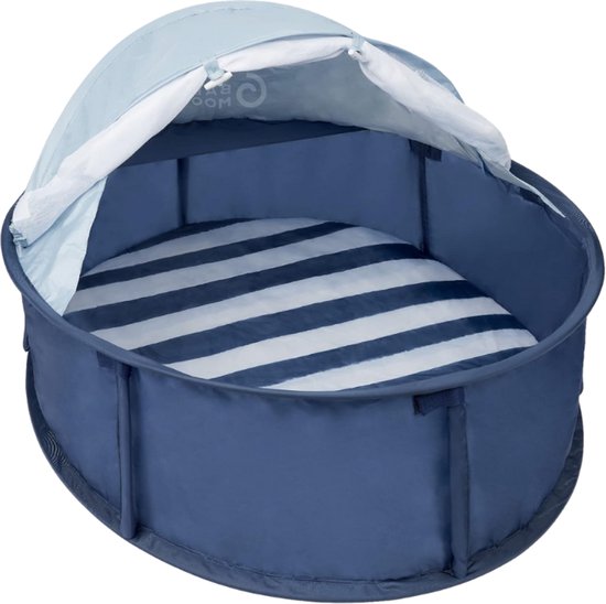 VIN® Strandtent uv Bescherming - Strandtent Baby Pop Up Met Dubbele Rits - Strandtentje Extra Licht - Strandschelp - Strand Tent Voor 1 Tot 3 Personen - Zonbescherming - Pop Up Tent - Blauw van Merkloos