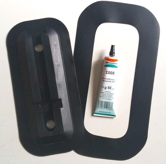 Vinnenbox Systeem - SUP Fin Box - Reparatie Watersportmateriaal - Inclusief Patch en Lijm - 24.5 cm Lengte - Zwart van Merkloos