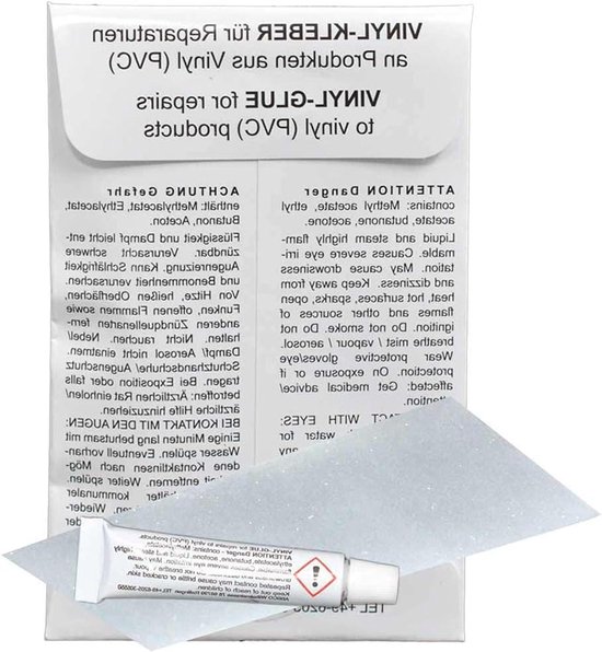 Vinyl Reparatie Set - PVC Herstel Kit - Waterbed Lekken Dichten - Koude Las Techniek - 7 x 10 cm van Merkloos