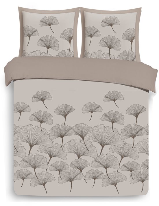Vision - Ginko - Omkeerbaar Dekbedovertrek 200x200cm met 2 bijhorende slopen - 100% katoen van VISION
