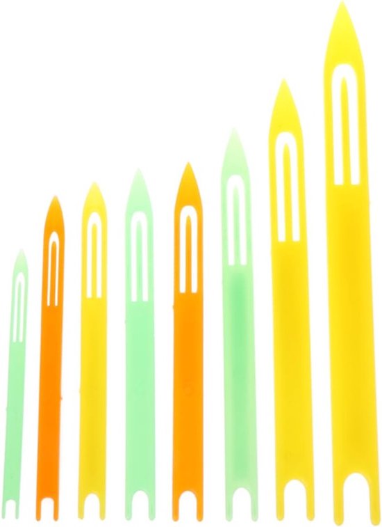 Visnet Reparatie Set - Net Naalden - Netten Breien - Roestvrij Kunststof - 8 Stuks - Zoals Afgebeeld
