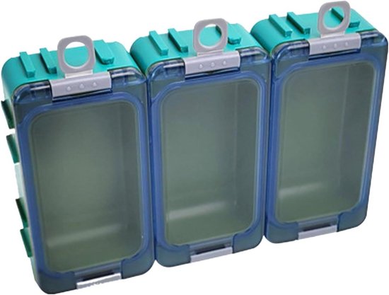 Visuitrusting Organizer - Kunstaas Doos - Vissen Organiseren - Schokbestendig - 127 x 86 x 33 cm - Lichtblauw