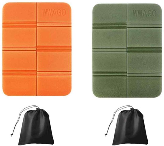 Vitdipy - Zitmatje - 2 stuks - Outdoor zitkussen - Opvouwbaar Foam Zitkussen - Geïsoleerde Zitmat - Draagbaar - Isolerend - Voor outdoor, tuin, camping, wandelen - 38 x 28 cm van Merkloos