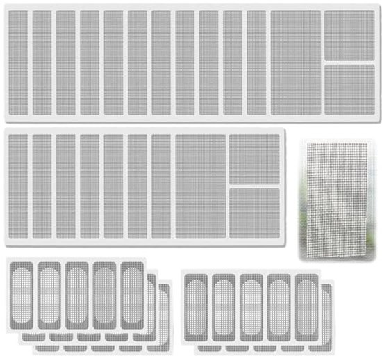 Vliegengaas Reparatiekit - Zelfklevende Reparatietape en Vliegennet Patches (25 Stuks) voor Effectieve Herstel van Venducci