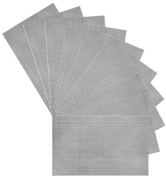 Vliegengaas Reparatieset - 10 Stuks Waterdichte Reparatietape voor Raamgaas - 13 x 18 cm - Zwart van TS24