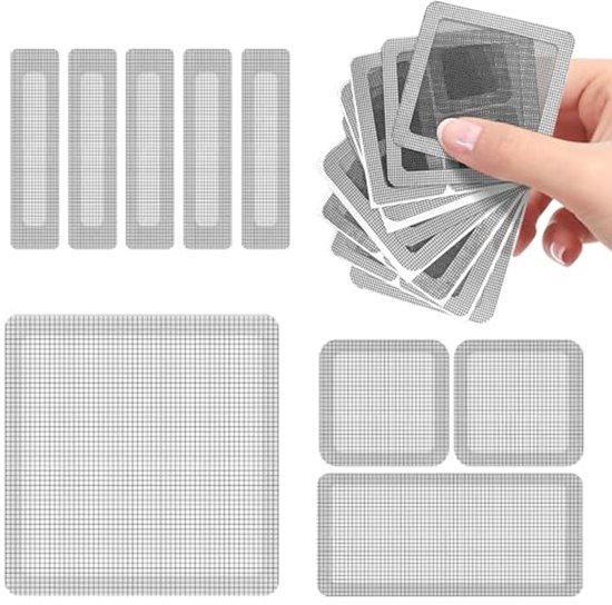 Vliegengaas Reparatieset 39 Stuks - Sterk Zelfklevend Glasvezel voor Raamreparatie en Insectenbescherming van Sanojtape