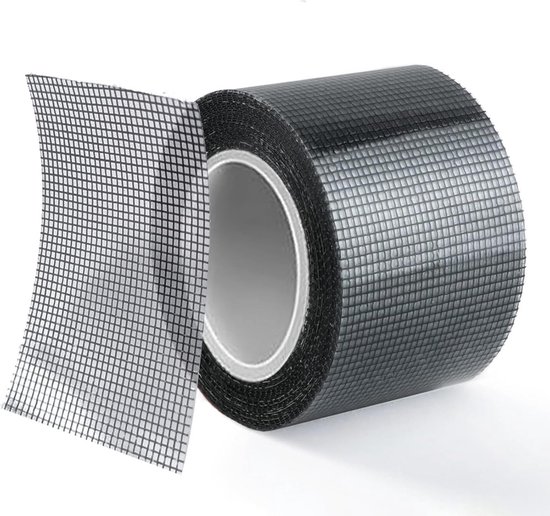 Vliegengaas Reparatieset met Waterdichte Pleisters en Reparatieband - 7,6 cm x 6 m van Merkloos