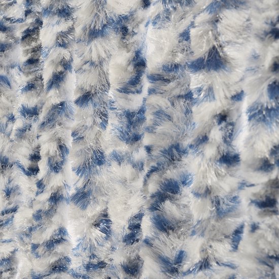 Vliegengordijn-kattenstaart- 90x220cm blauw/wit mix in doos