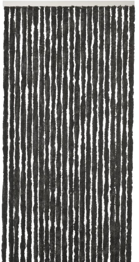 Vliegengordijn kattenstaart - zwart - 90 x 220 cm - deurgordijn - hor - tegen insecten - Insectenwerende vliegengordijnen van Merkloos