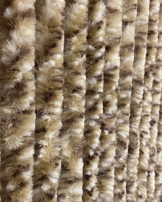 Vliegengordijn Kattenstaarten Taupe Beige Bruin - 90cm x 220cm van Merkloos