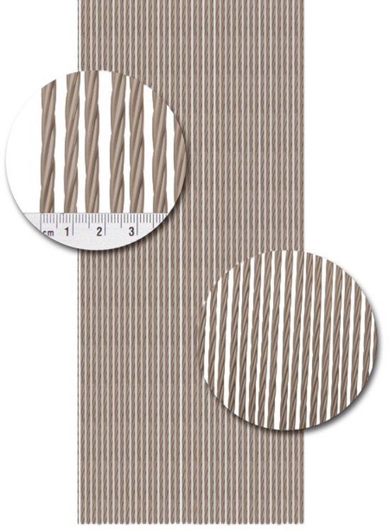 Vliegengordijn Kunststof Napoli Taupe - 92cm x 210cm