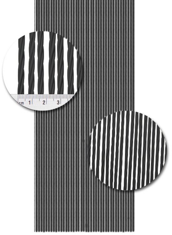 Vliegengordijn Kunststof Napoli Zwart - 100cm x 240cm