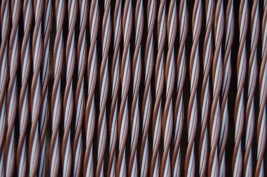 Vliegengordijn Padova 2, 90x210 cm. Grijs/bruin-Wit