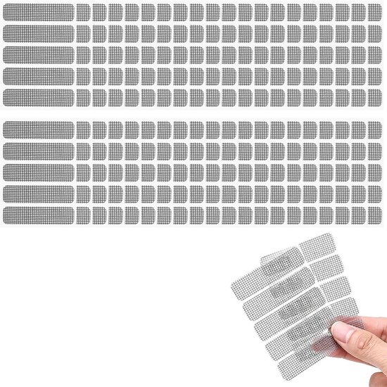 Vliegengordijn Reparatie - Horrenplakker - Insecten Buiten Houden - Zelfklevend - 40 Stuks - Zilver van Merkloos