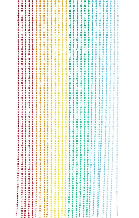 Vliegengordijn/deurgordijn kralen Colorado 90x200cm - regenboog van Merkloos