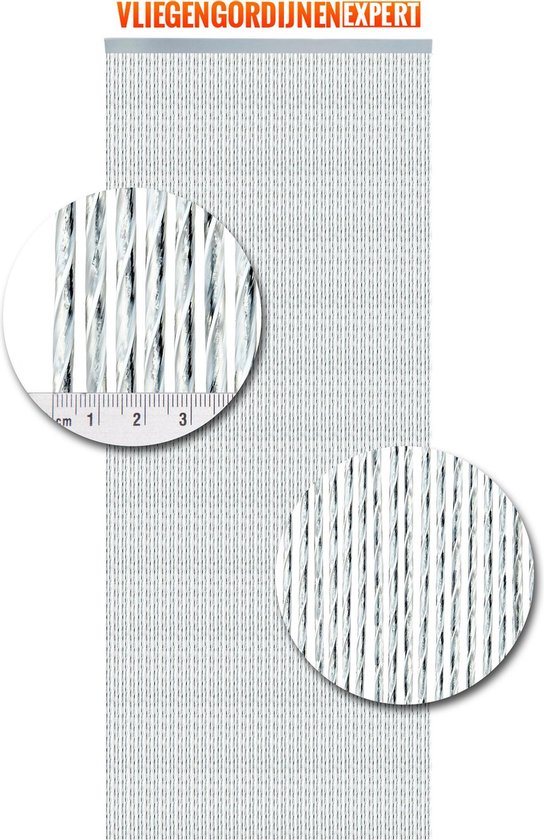 Vliegengordijnenexpert Bali - Vliegengordijn - 100x240 cm - Zwart met Transparant