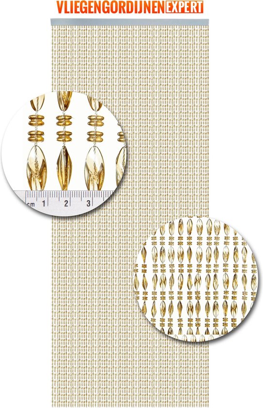 Vliegengordijnenexpert Chios - Vliegengordijn - 90x210 cm - Champagne