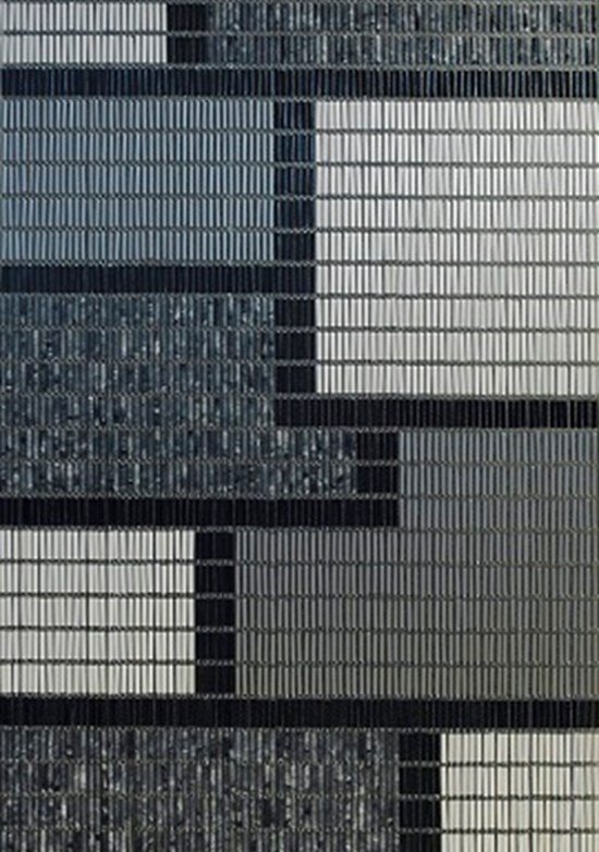 Vliegengordijnenexpert Hulzen - Vliegengordijn - 90x210 cm - Zwart-Wit-Grijs Gevlamd-Zilver van Merkloos