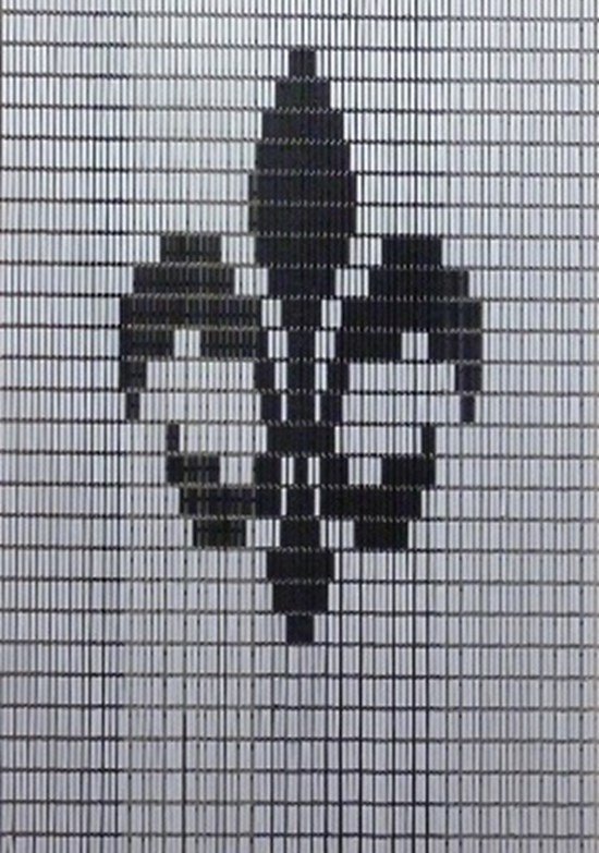 Vliegengordijnenexpert Hulzen - Vliegengordijn - 90x90 cm - Hoofdkleur Wit, Moitef Zilver van Merkloos