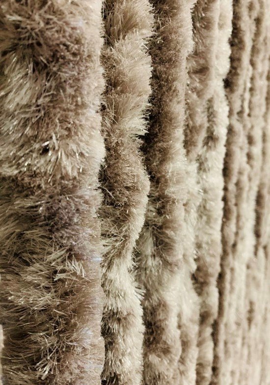 vliegengordijnenexpert Kattenstaart vliegengordijn Kattenstaart Taupe 90x220 cm van Merkloos