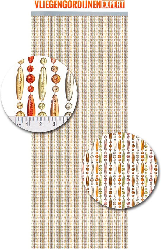 vliegengordijnenexpert Kralen vliegengordijn Kleurenmix 90x210 cm