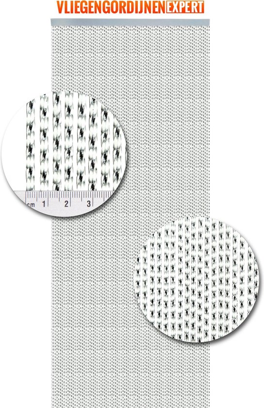 Vliegengordijnenexpert - Vliegengordijn - 92x210 cm - Transparant met Zwart van Merkloos