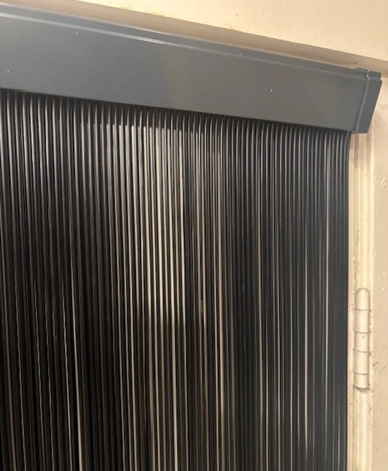 vliegengordijnenexpert vliegengordijn de luxe spaghetti zwart 92x210 cm makkelijk op maat te maken
