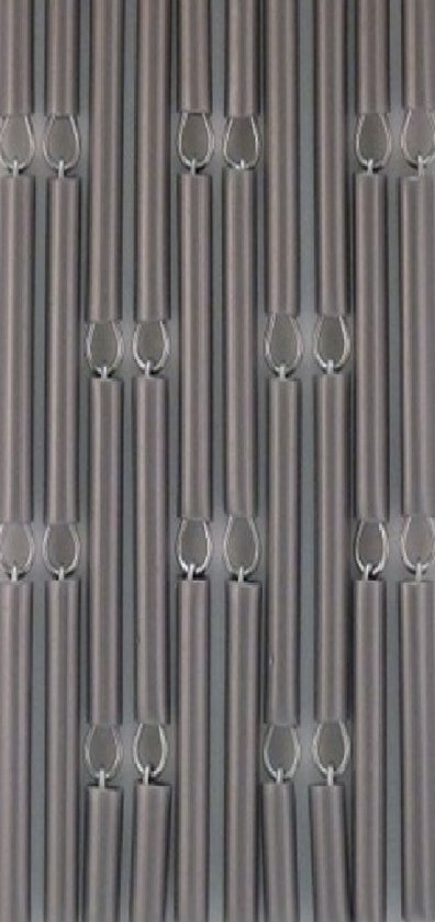 Vliegengordijnenexpert Vliegengordijn Hulzen - Zilver 100 x 240 cm op het kozijn van Merkloos