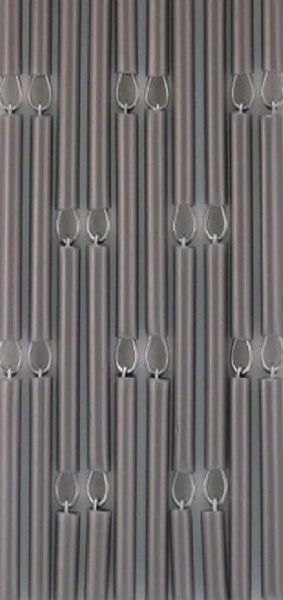 Vliegengordijnenexpert Vliegengordijn Hulzen - Zilver 90 x 210 cm Op het kozijn van Merkloos