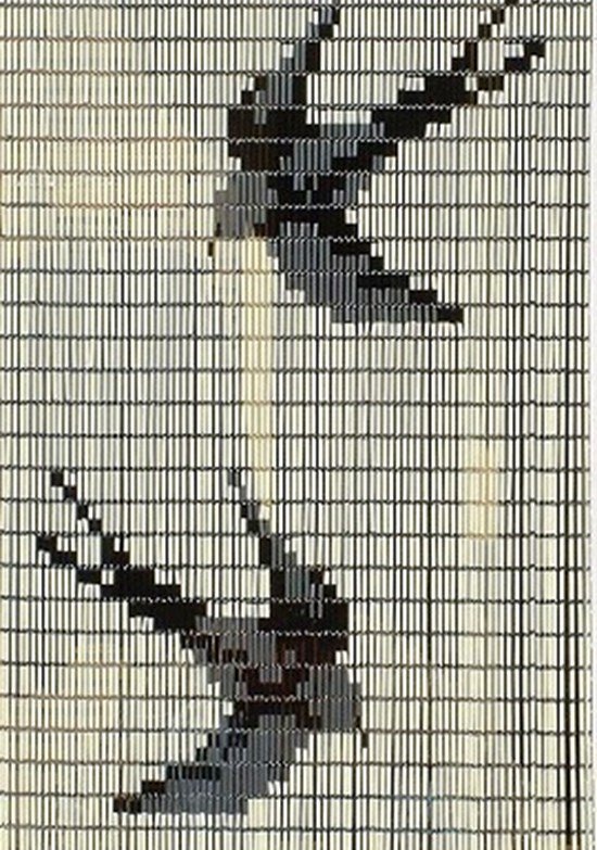 vliegengordijnenexpert Vliegengordijn Hulzen zwaluw-creme - 100cm x 240cm kant en klaar