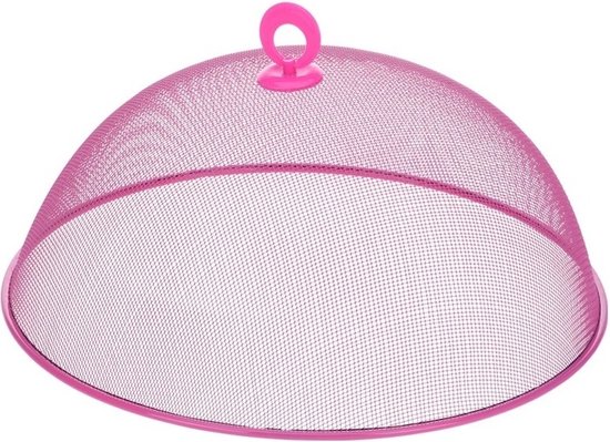 Vliegenkap roze voor voedsel 35 cm - Eten/voedsel beschermen tegen ongedierte - Afdekkappen/vliegenkappen van Picker