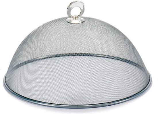 Vliegenkap/voedselkap voor voedsel van metaal 30 cm - Eten/voedsel beschermen tegen ongedierte - Afdekkappen van Voordeelmarkt.com