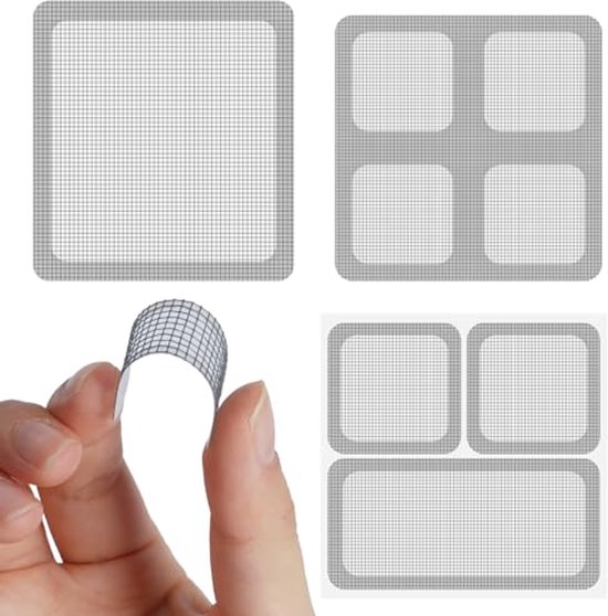 Vliegenreparatieset 72 stuks - Sterk Zelfklevend Vliegengaas voor Ramen en Deuren