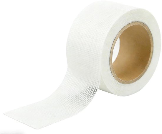Vliegenreparatieset - Reparatietape Hor - Gaten Dichten - Zelfklevend Glasvezel - 5 cm x 5 m - Wit van Merkloos